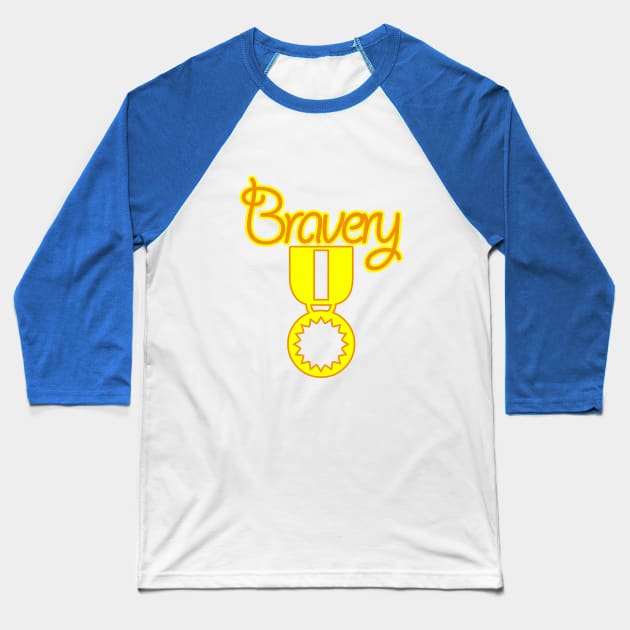 bravery Baseball T-Shirt by sarahnash